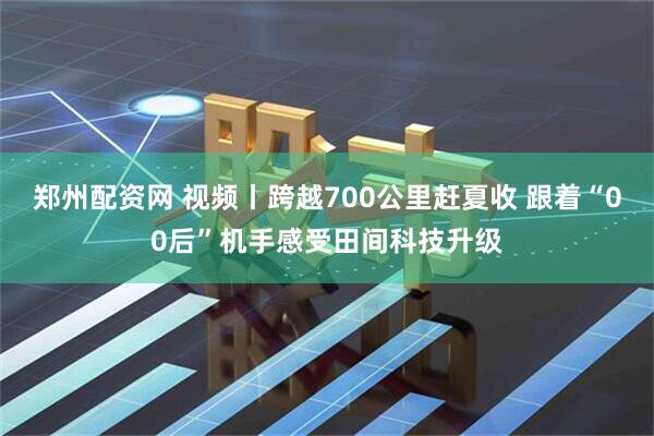 郑州配资网 视频丨跨越700公里赶夏收 跟着“00后”机手感受田间科技升级